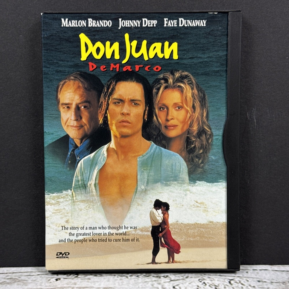 Don Juan DeMarco (DVD, 1995) Marlon Brando, Johnny Depp, Faye Dunaway, Geraldine